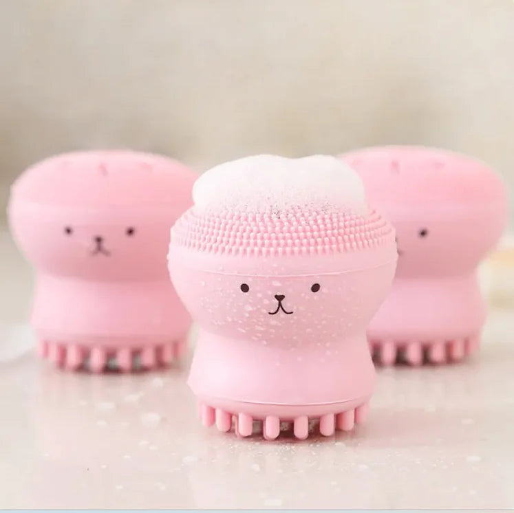 Silicone Cleansing & Exfoliating Brush β Cute & Effective Skin Care Tool