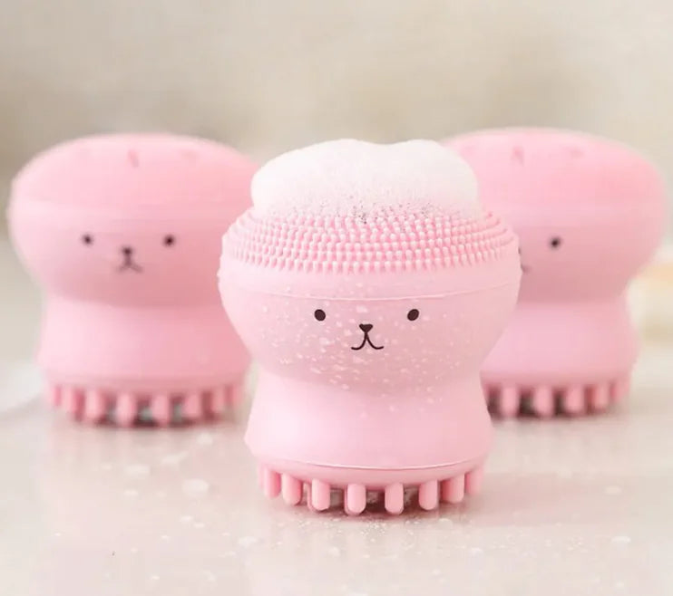 Silicone Cleansing & Exfoliating Brush β Cute & Effective Skin Care Tool